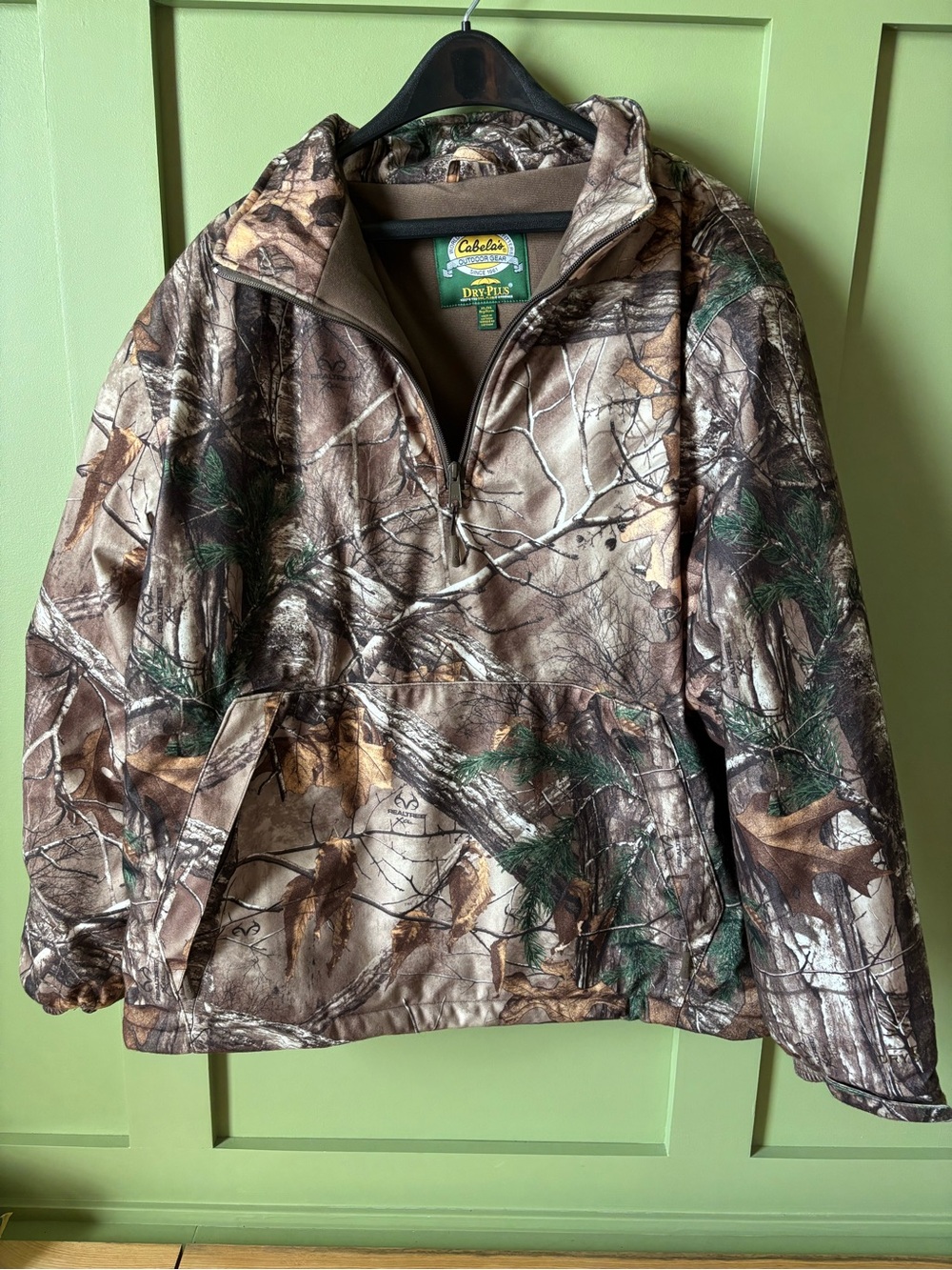 Cabela’s Dry-Plus Realtree Xtra Camo Half-Zip Pullover Jacket Men’s XL